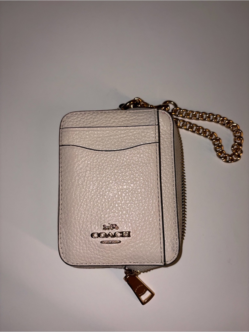 Coach Zip Card Case with Chain